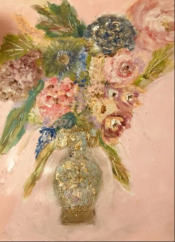 Akrylmålning Fleur av Charlotta Lagerberg Thunes