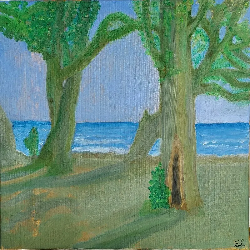 Oljemålning Trollskogen i Öland av Julia Stenborg