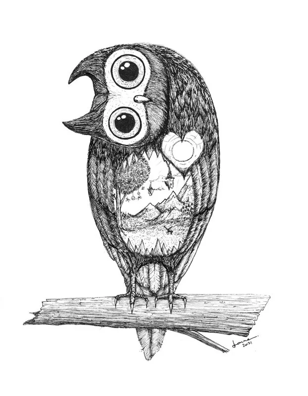 Owl's World av Ekaterina Schylander