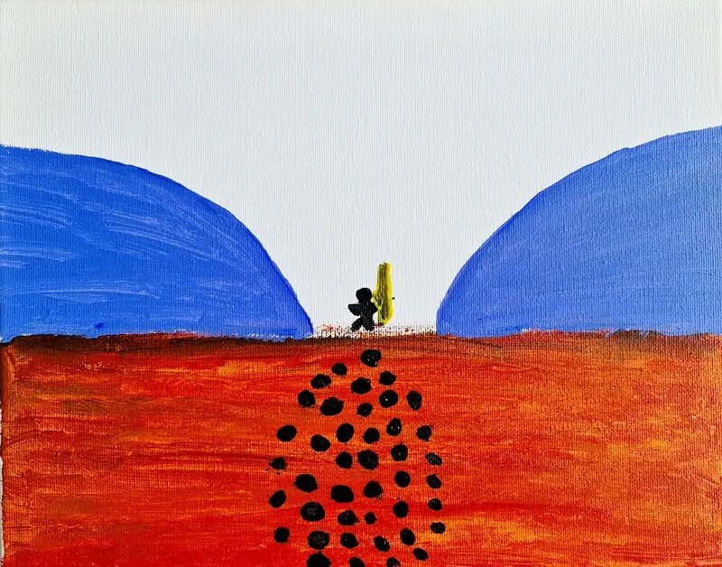 Akrylmålning Den lugna sången av Retta Alketti