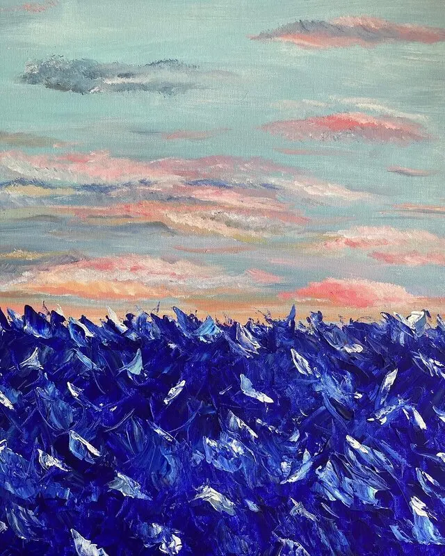 Akrylmålning Soon after the storm av Sharon Pulvino
