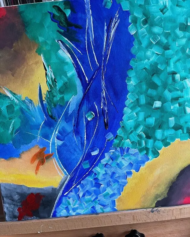 Akrylmålning Kubus av Martina Karweit