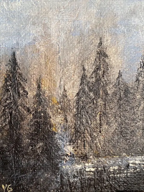 Akrylmålning Utan titel av Ylwa Garwner