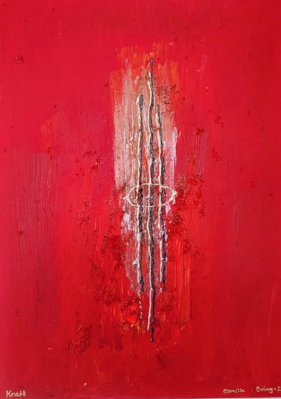 Akrylmålning Kraft av Camilla Sving