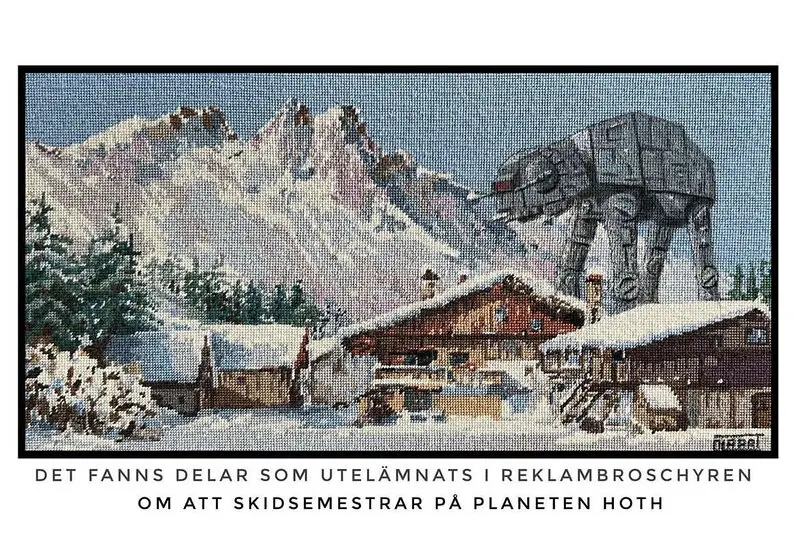 Det fanns delar som utelämnats i reklambroschyren om att skidsemestrar på planeten Hoth av Ola Art