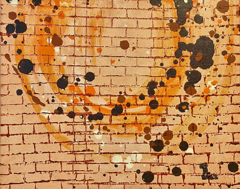 Akrylmålning Another brick in the wall pt I av Pål Török