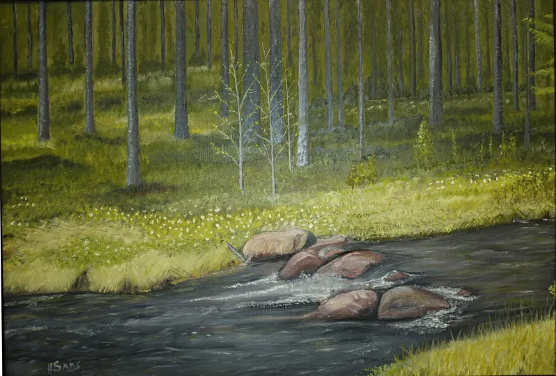 Oljemålning Rädån av Håkan Sars