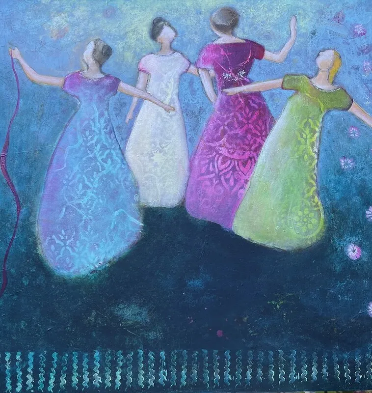 Akrylmålning Livets dans av Agneta Ayoub