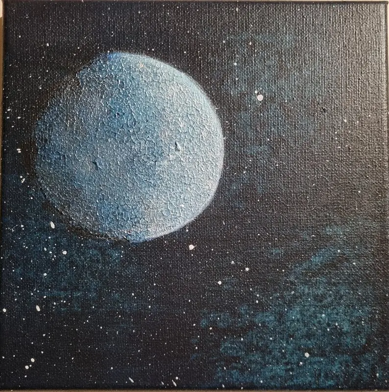 Akrylmålning Den lilla planeten av Camilla Melker