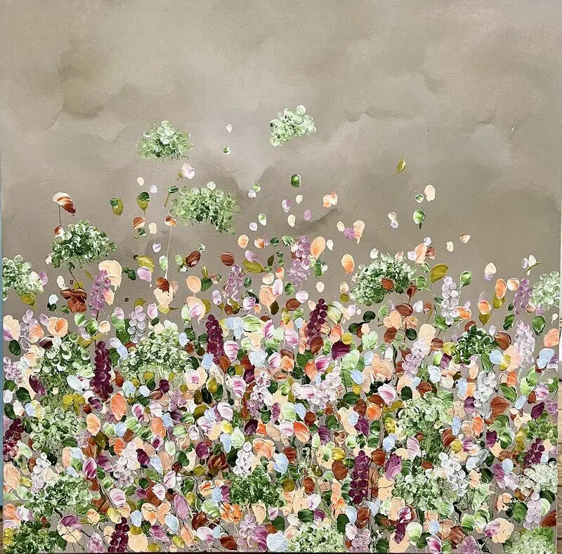 Akrylmålning VERT COUTURE av Anna Artistockholm Brandt