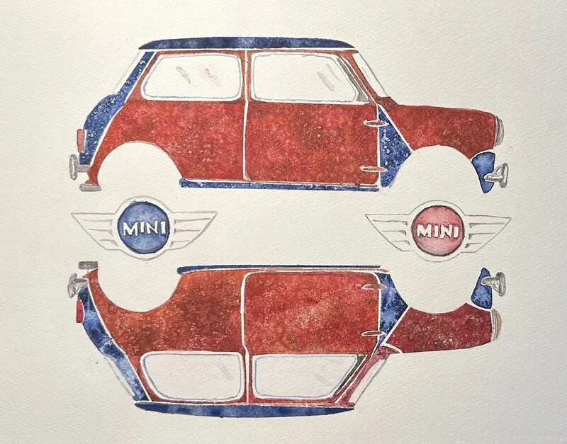 Akvarell Mini (old model) av Bjarne Madsen Härdig