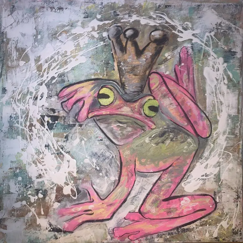 Akrylmålning Prince charming av Evelina Vidén