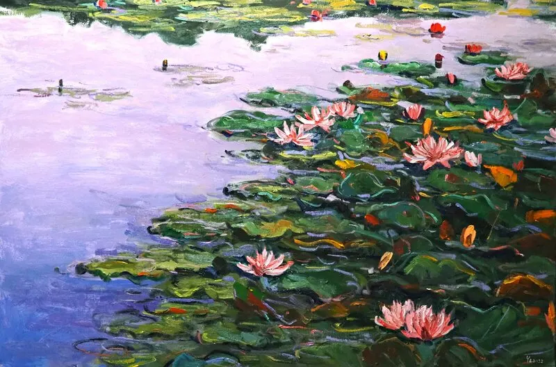 Oljemålning Näckrosor av Yuanyuan Liu