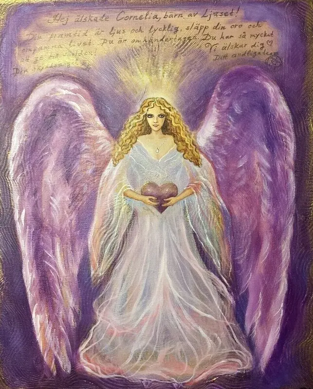 Akrylmålning Skyddsängel av Juliana Boneva