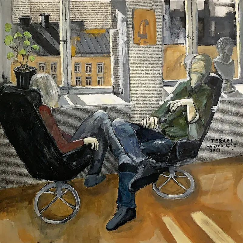 Akrylmålning Terapi av Jan Sandberg