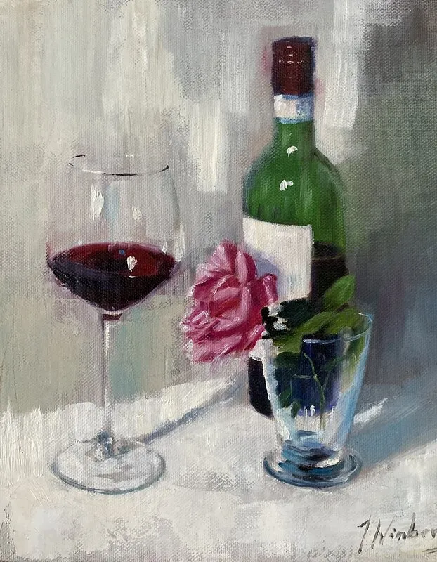 Oljemålning Friday feeling av Jörgen Winberg