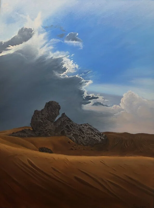 Oljemålning Solitude av Sean Aghili