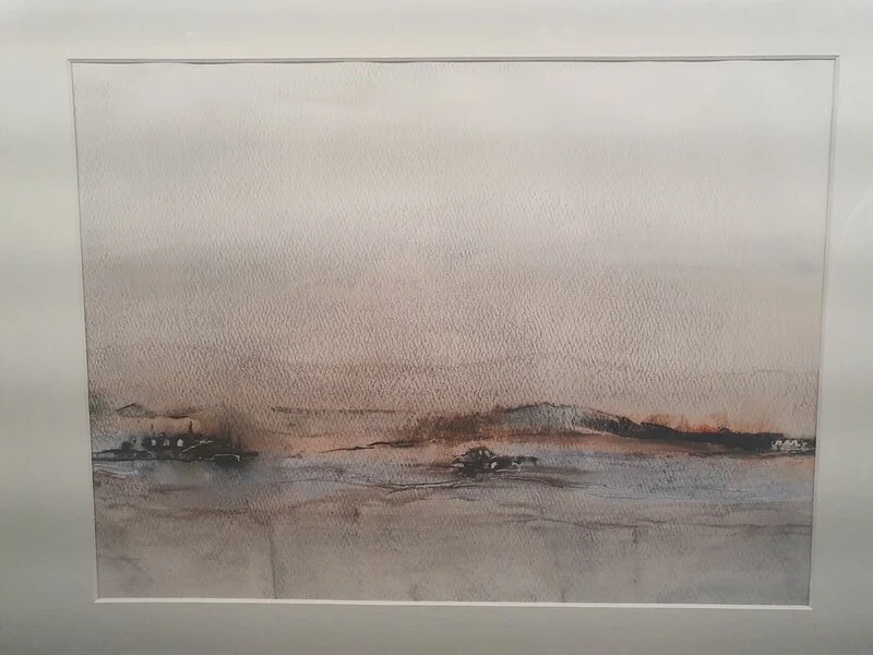 Akvarell Mountain dew av Margareta Våhlin