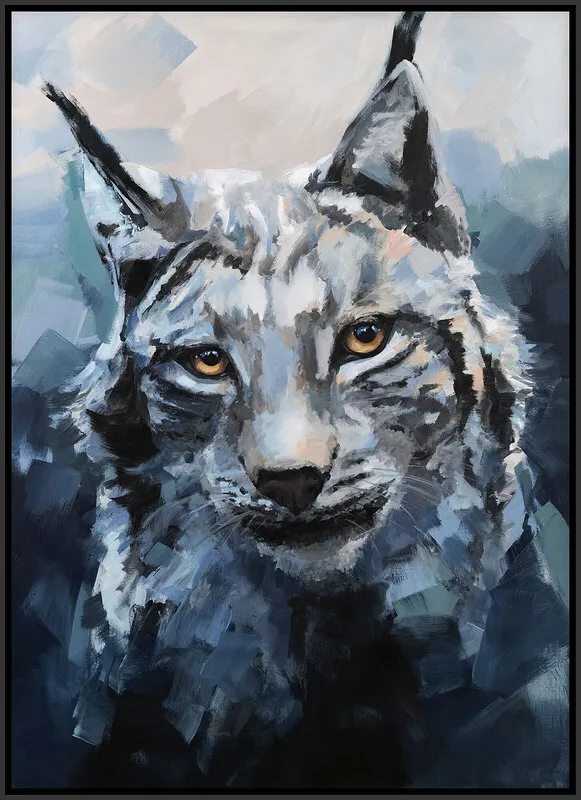 Akrylmålning Lynx av Tomas Hammar