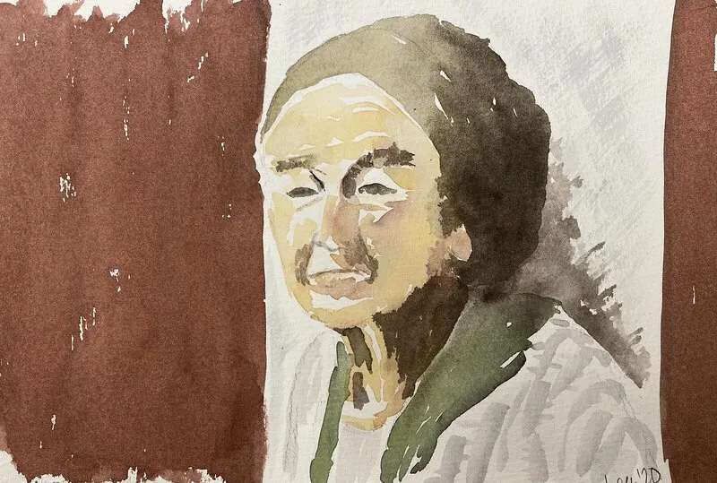 Akvarell Josefine av Helene Engström Akvareller
