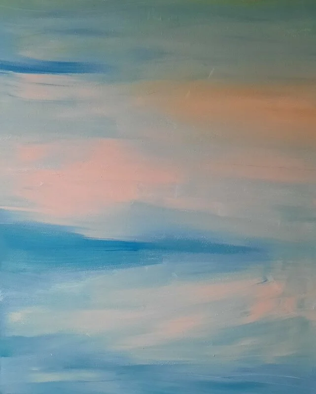 Akrylmålning Morning horizon av Ylva Olofsson