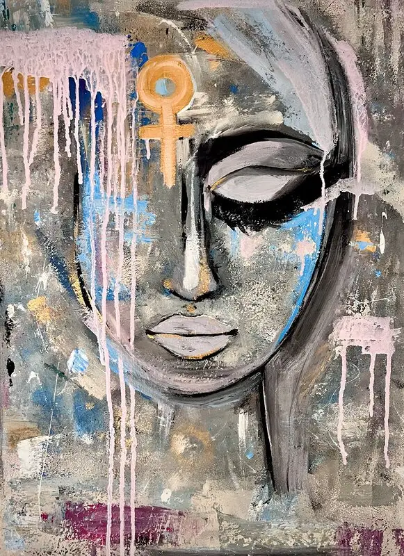 Akrylmålning Confident av Ronja Ojala