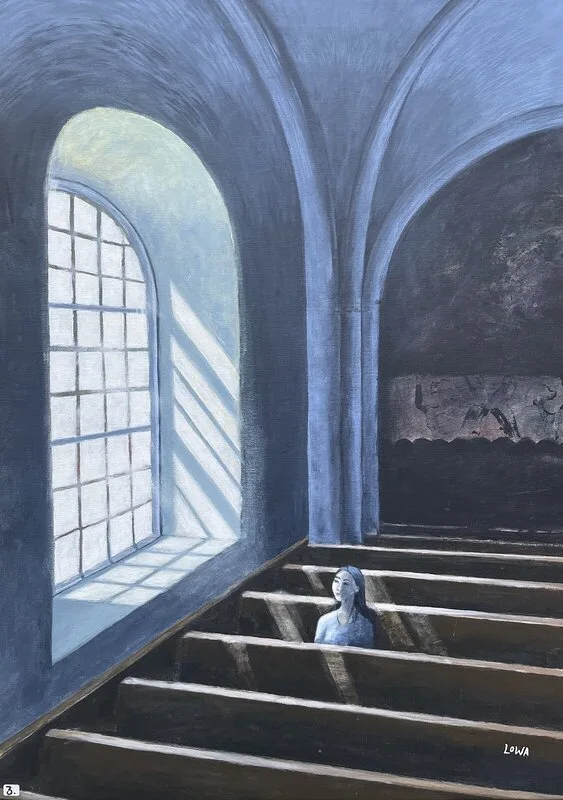 Akrylmålning Heligt rum av Lotta Wallin Persson