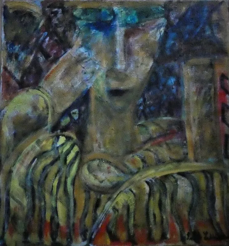 Oljemålning Kvinna 3 av Svante Lutström