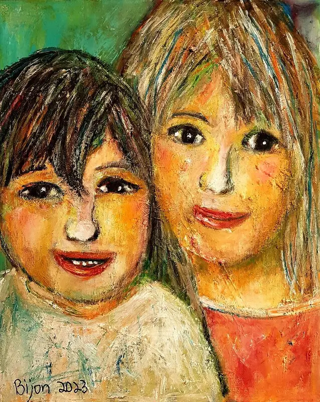 Akrylmålning Sofias av Birgitta Jonsson Bijon Art