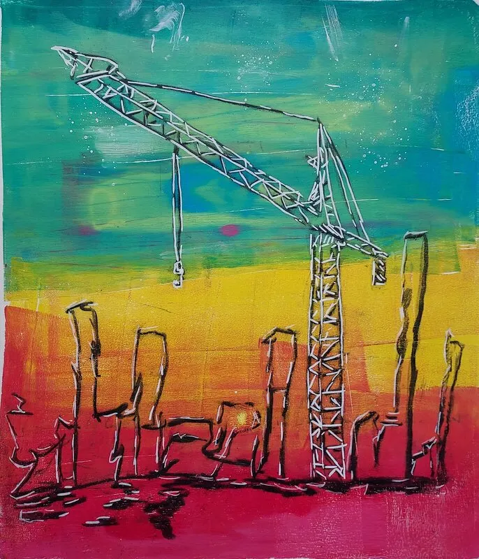 Akrylmålning Desert lift av Åsa Hansson