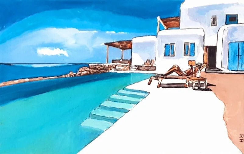 Akrylmålning Altea av Roland Rongen