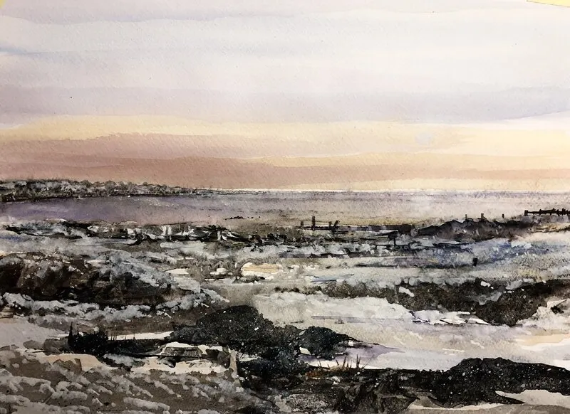 Akvarell Morgonljus av Stig Nilsson