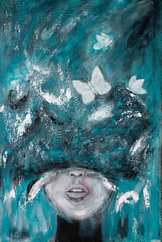 Akrylmålning Dream av Madeleine Gustavsson