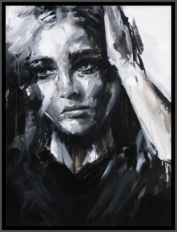 Akrylmålning Portrait no.2303 av Tomas Hammar