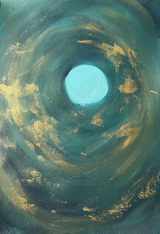 Akrylmålning Go to the light av Amie Norrman Söderman