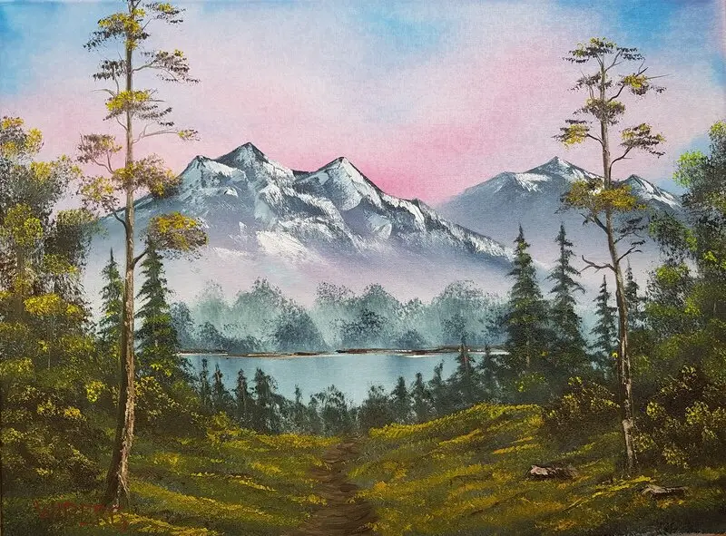 Oljemålning 13.13. Lost Lake av Anders Wiberg