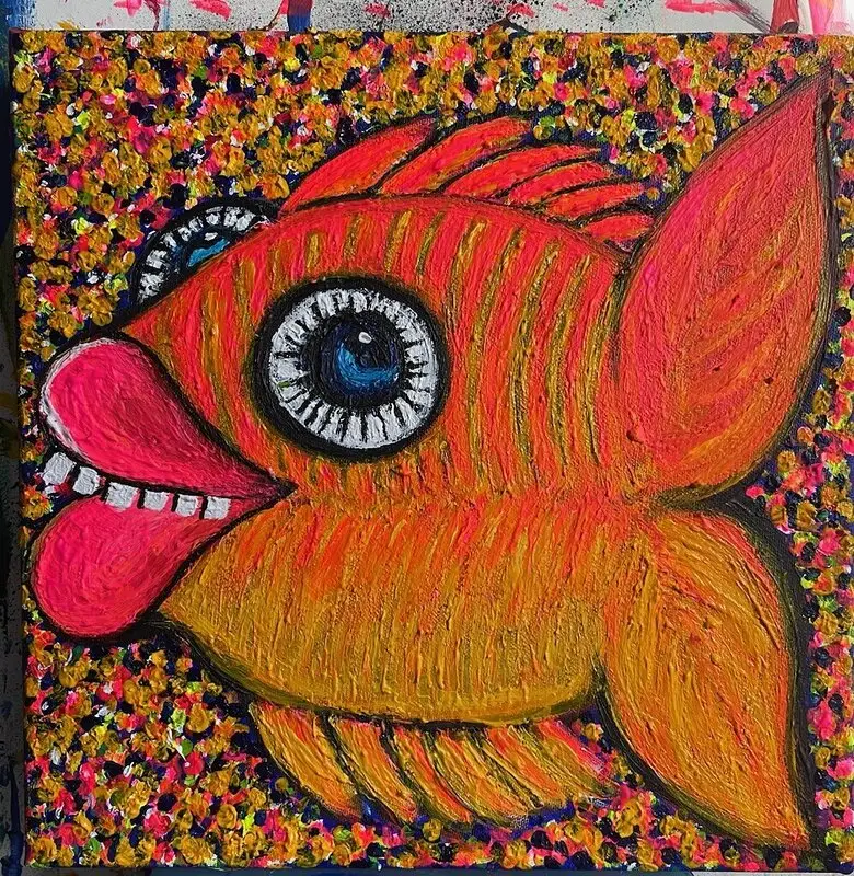 Akrylmålning av Simona Harnell