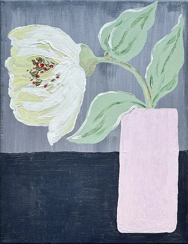 Akrylmålning The One Flower av ArtSide Of Sofie