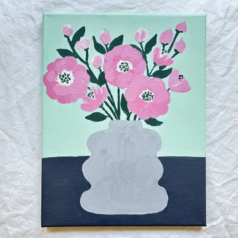 Akrylmålning Anemone av ArtSide Of Sofie