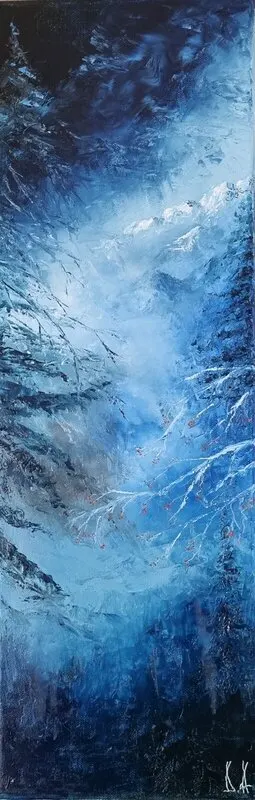 Oljemålning Mysterious Forest av Dragan Avramovic