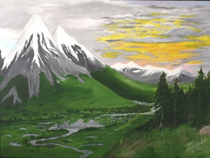 Akrylmålning Fridfullt av Sune Bruhn