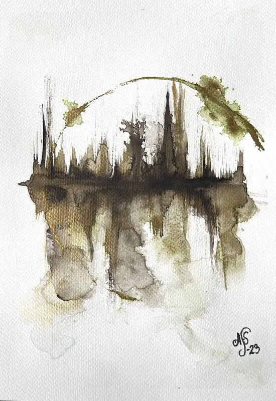 Akvarell Enchanted av Ann-Sofie Stjernkvist