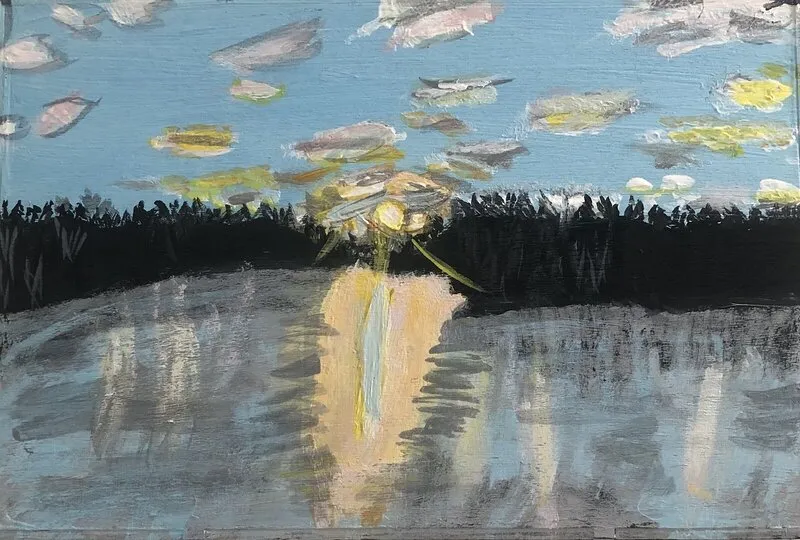 Akrylmålning Winter sun av Sedi Ebrahimi