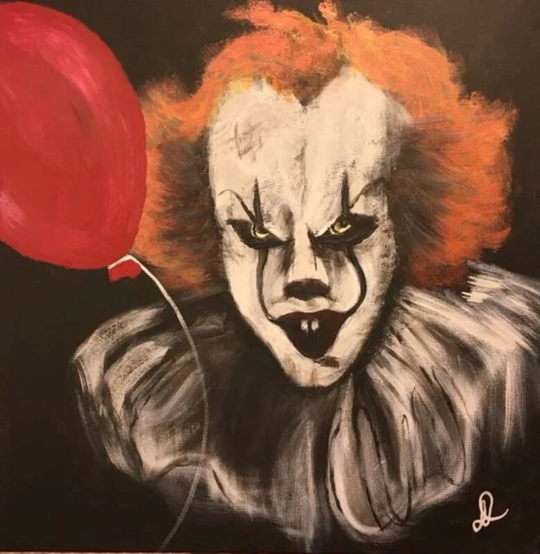 Akrylmålning Clown av Elisabeth Högosta