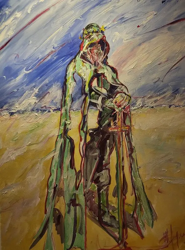 Akrylmålning King Arthur av Ulf Germundsson