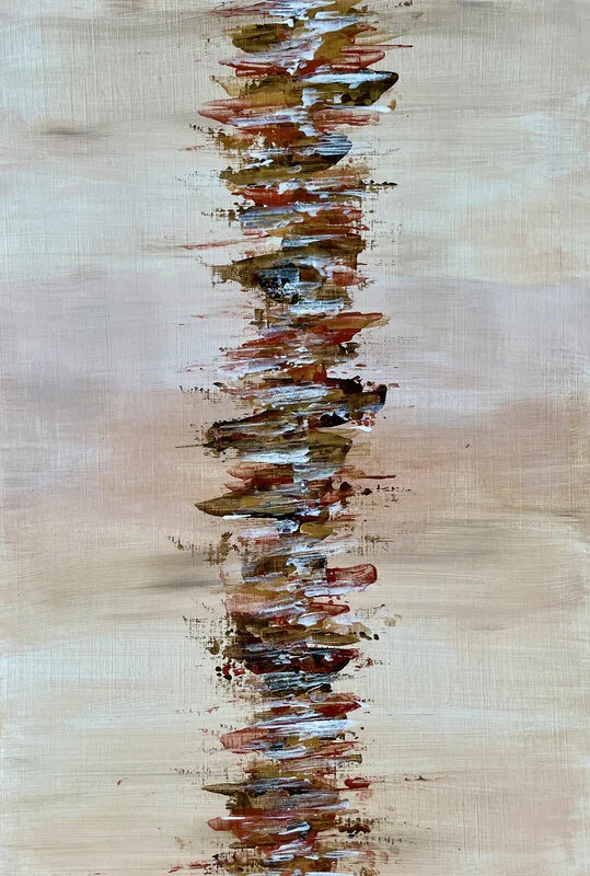 Akrylmålning Abstract Earth Series 1 av Anna Norén