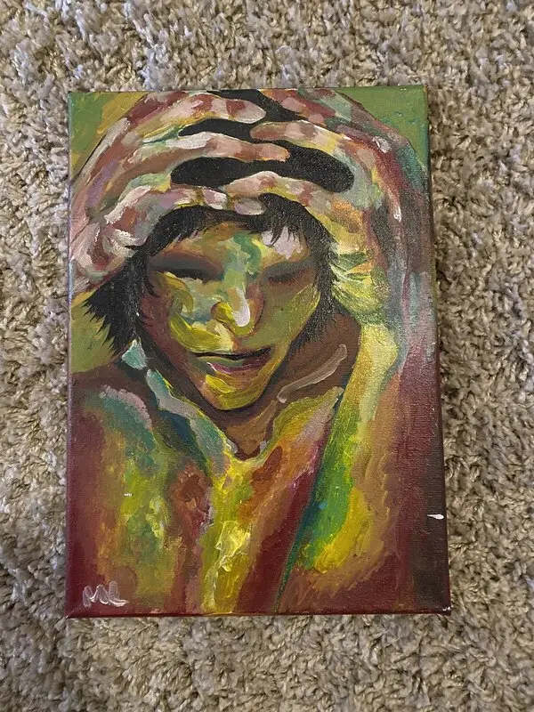 Akrylmålning [up] - akryl av MariaLee Hadefjell