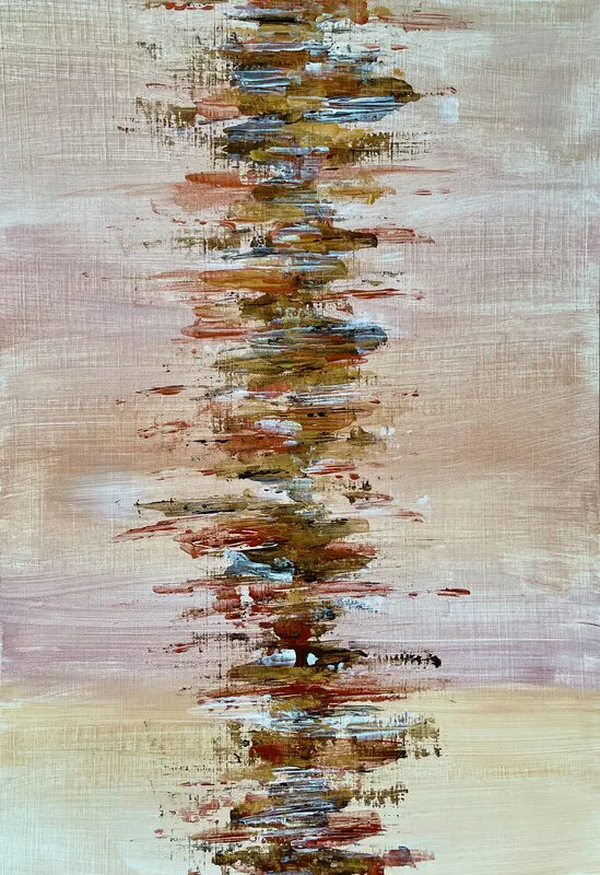 Akrylmålning Abstract Earth Series 5 av Anna Norén