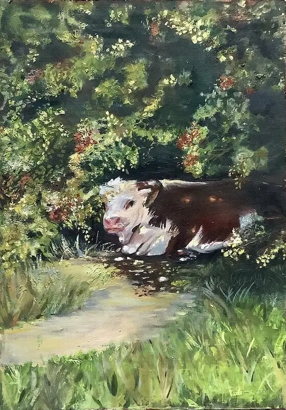 Oljemålning I skuggan av Jenny Carlsson