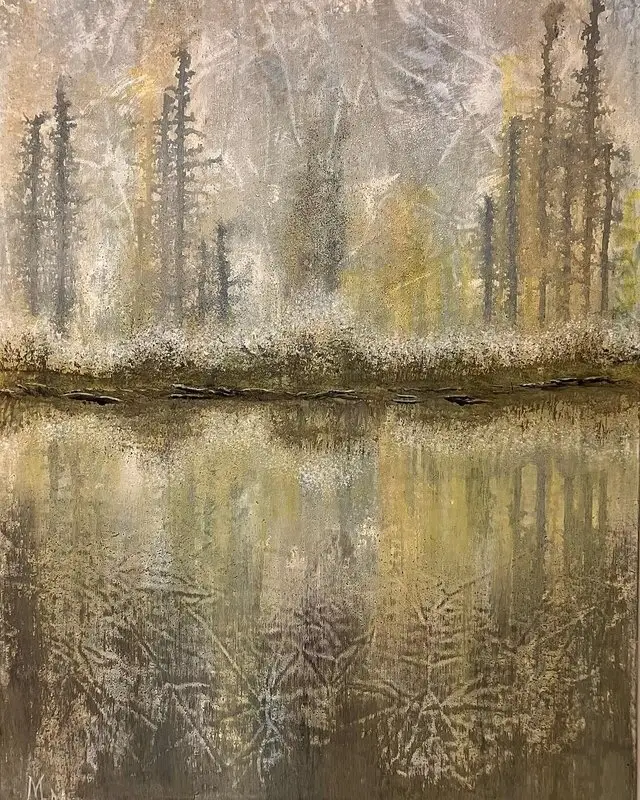 Akrylmålning Deep in the forest av Marilyn Miller